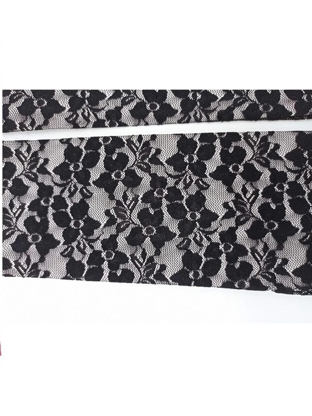 Fingerless Lace Arm Warmers with Finger Loop - Y2K Gothic Style